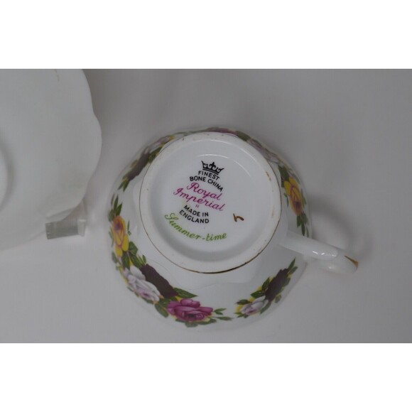 Royal Imperial Summer Time Bone China Tea Cup & Saucer - Picture 11 of 11